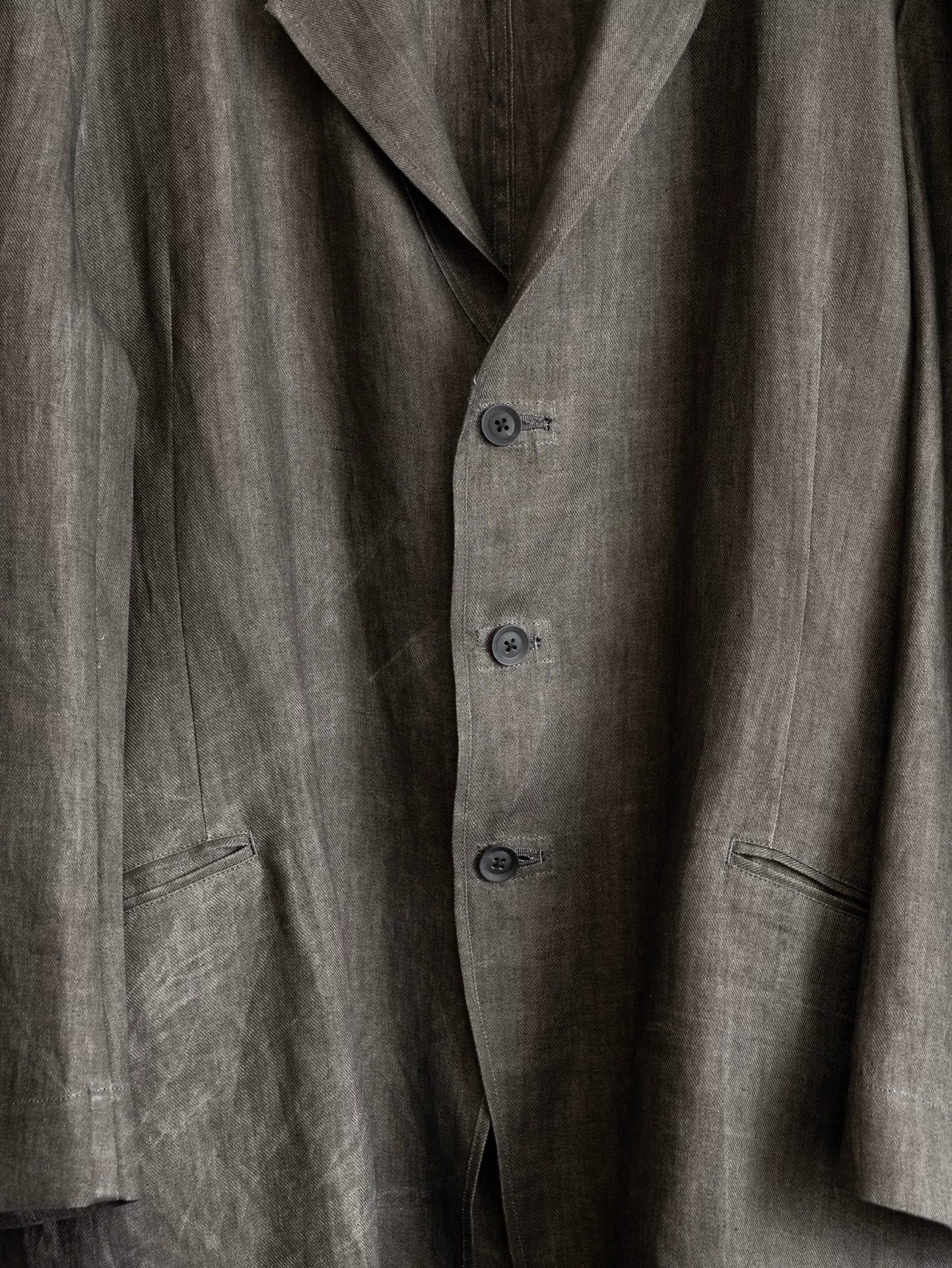 yohji yamamoto ink-dyed linen jacket