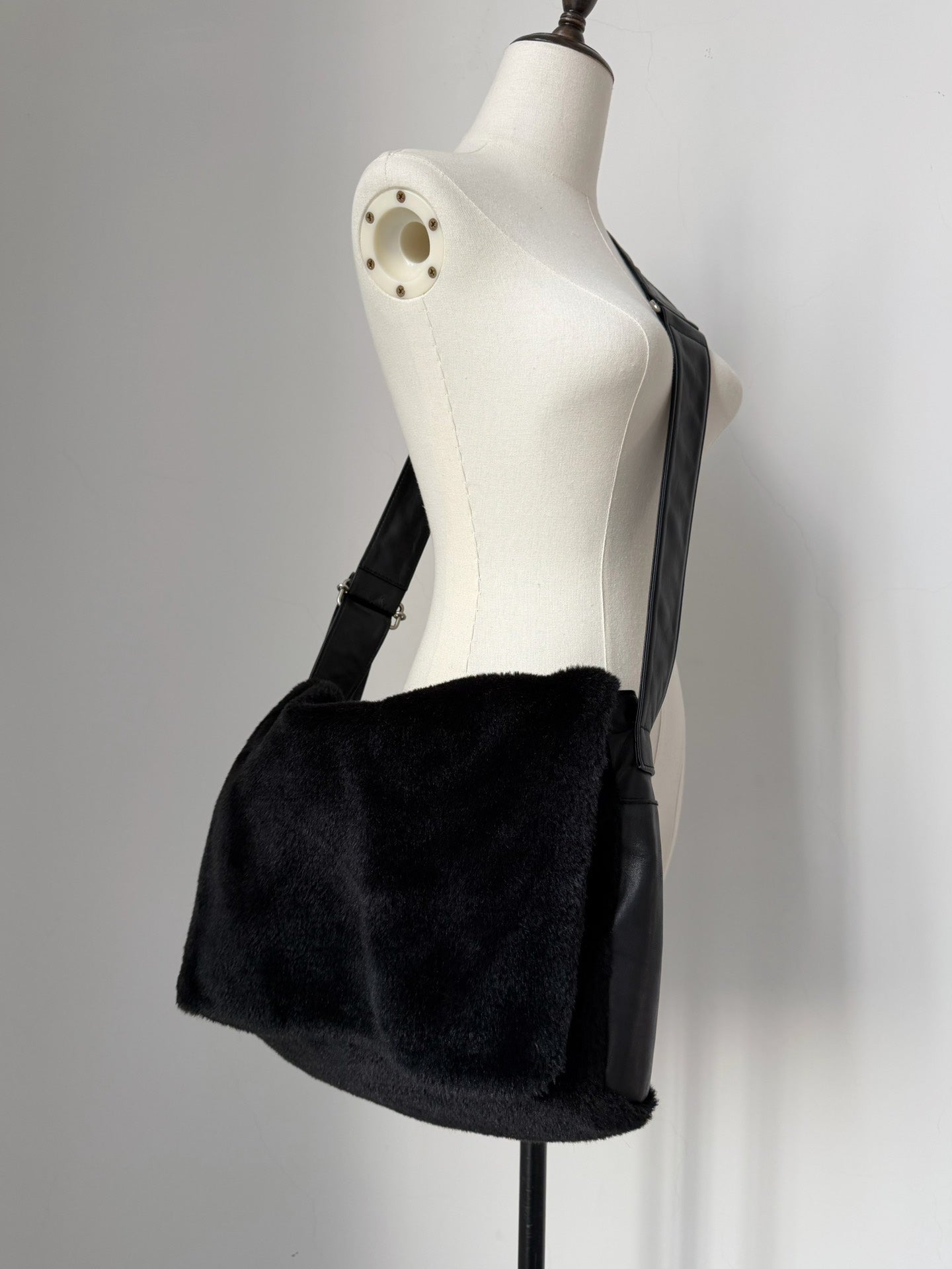 Yohji Yamamoto Noir Leather Fur Crossbody