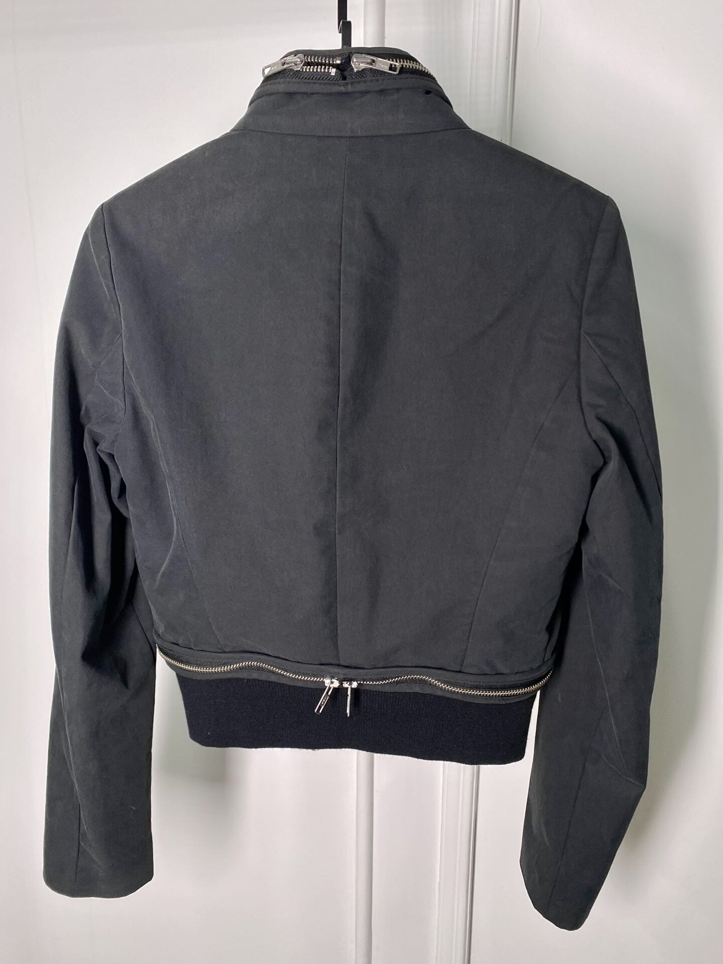 chic gray bomber jacket by hussein chalayan