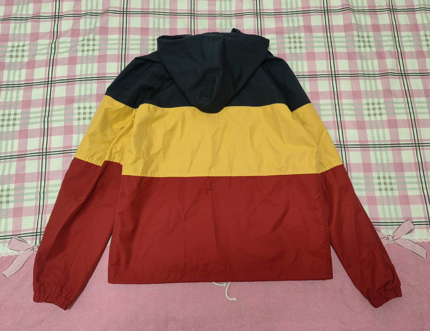 noah colorblock pattern windbreaker jacket