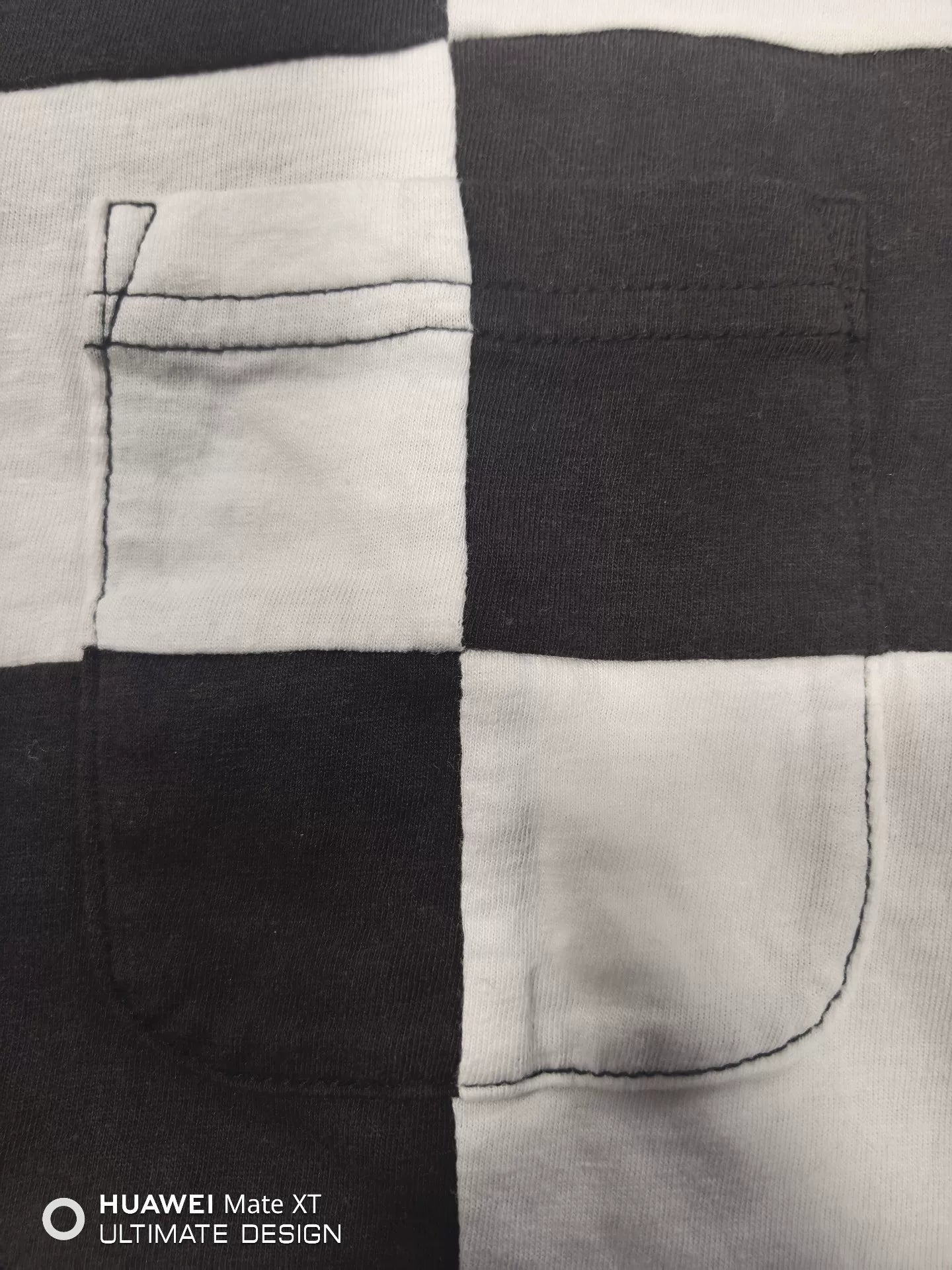 visvim jumbo tee checkered patchwork shirt