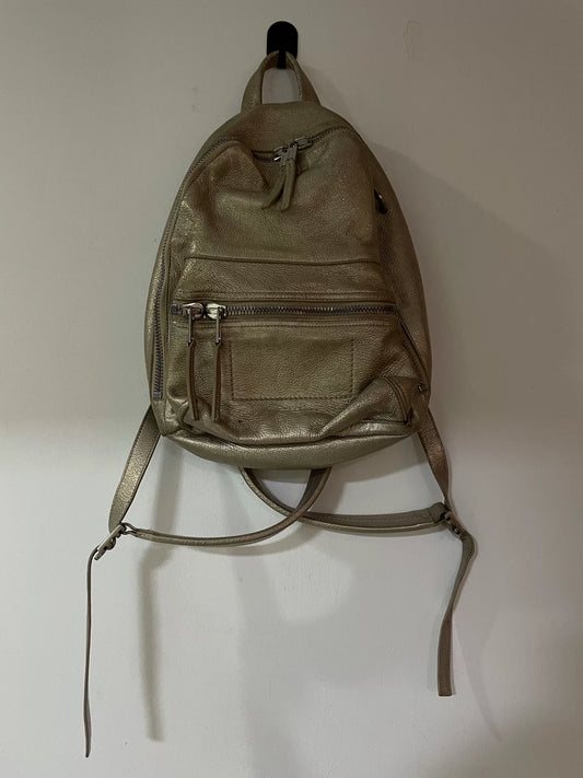 rick owens small leather backpack in champagne
