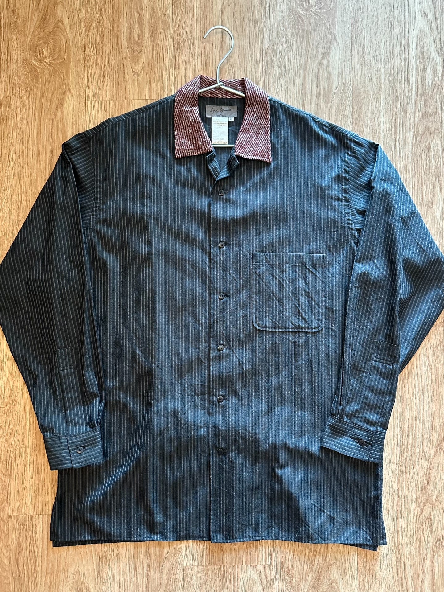 Yohji Yamamoto 96SS Stripe Panel Collar Shirt