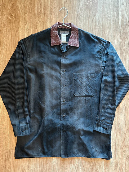 Yohji Yamamoto 96SS Stripe Panel Collar Shirt