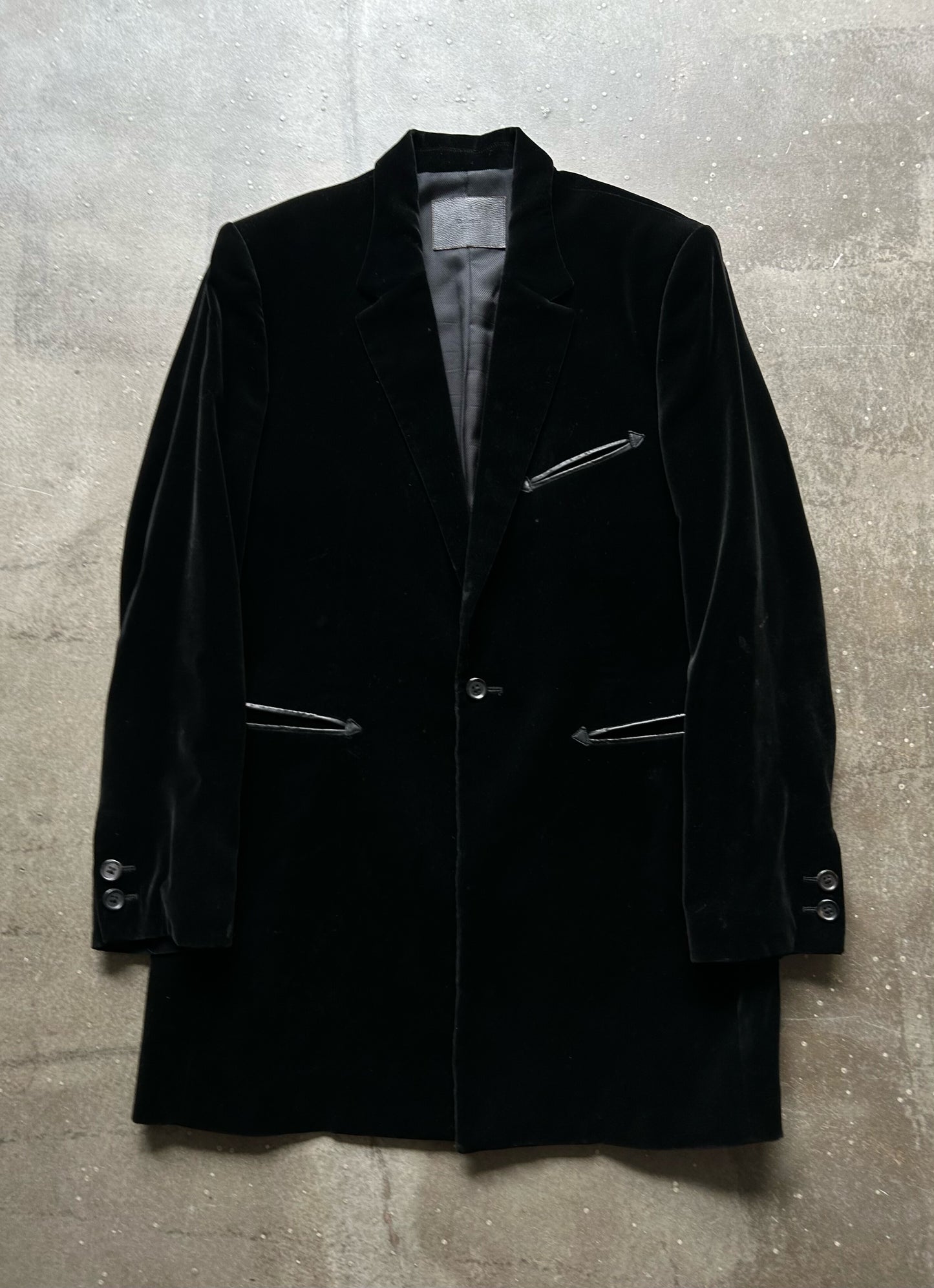 velvet jacket with stylish zipper details