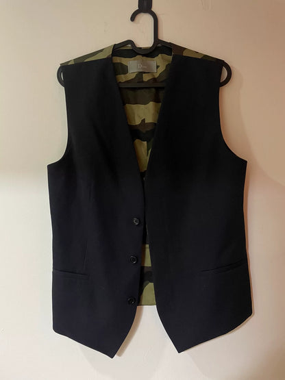 dior wool camouflage vest size 44