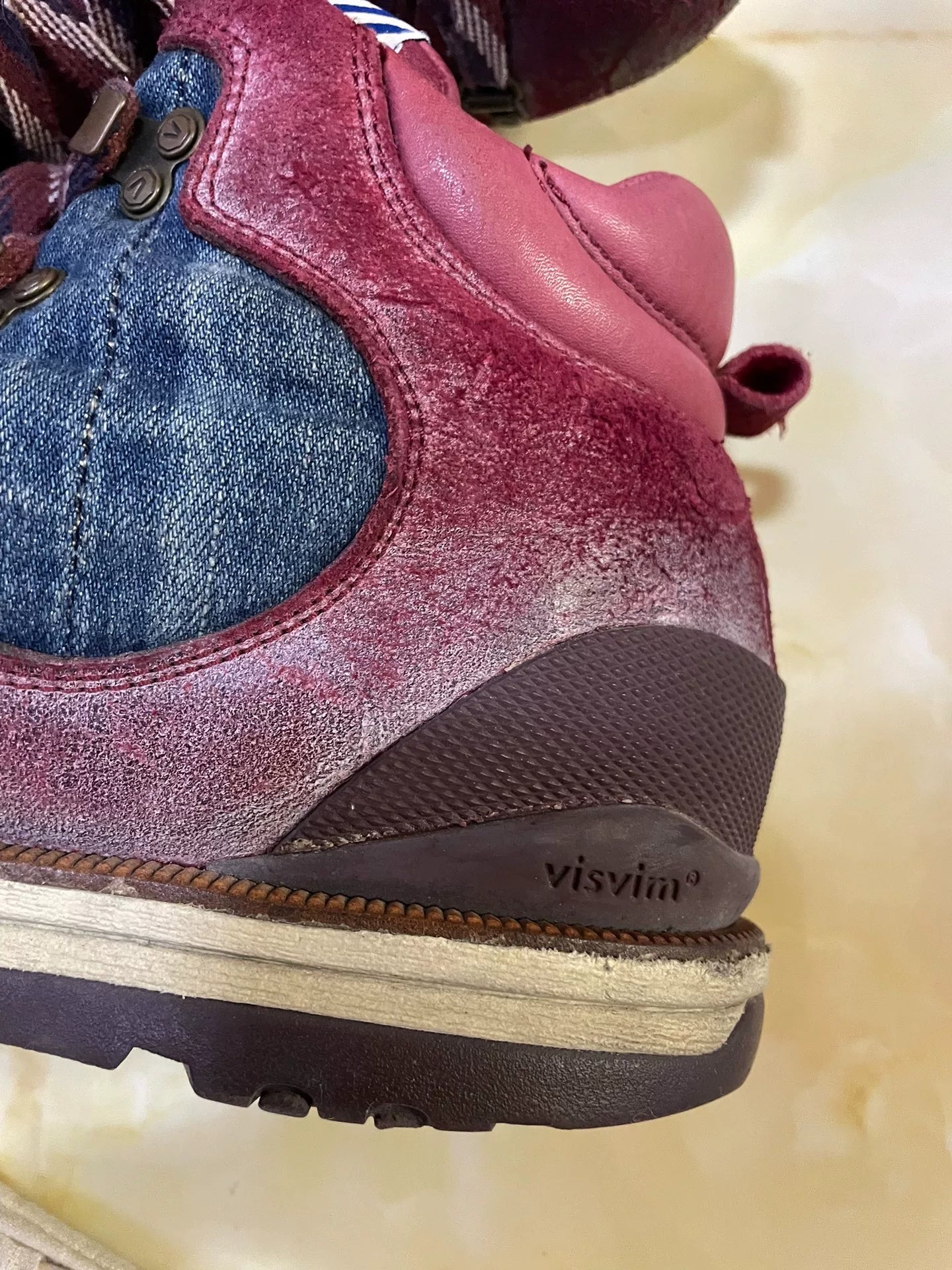 visvim serra washed vintage hiking boots