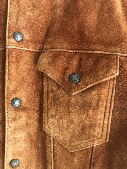 rare brown suede leather jacket