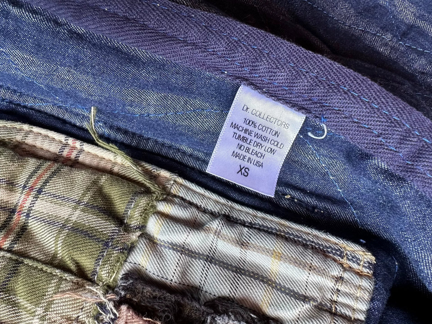 quilted patchwork flannel reversible jacket