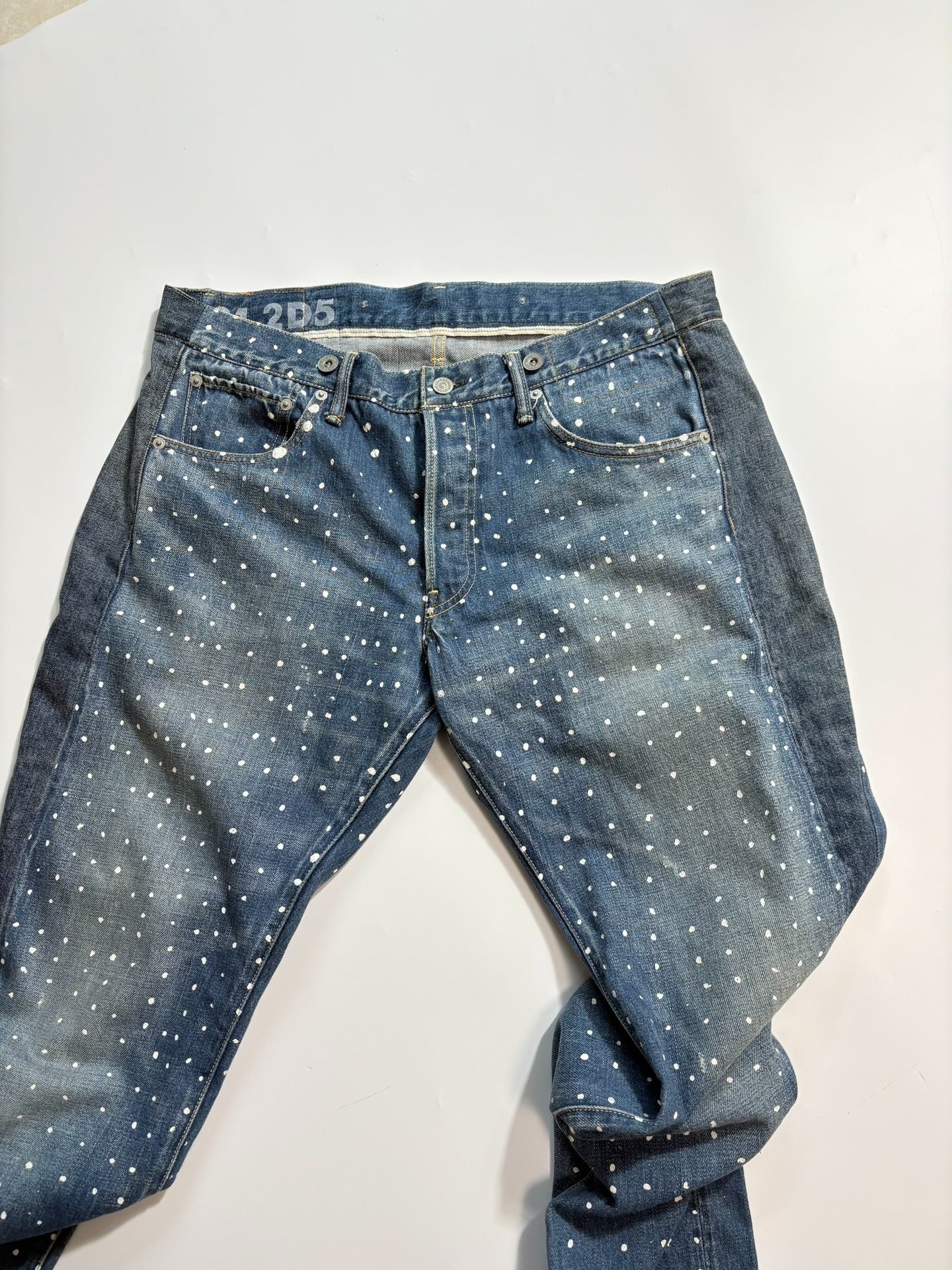 VISVIM 01.2D5 Polka Dot Jeans