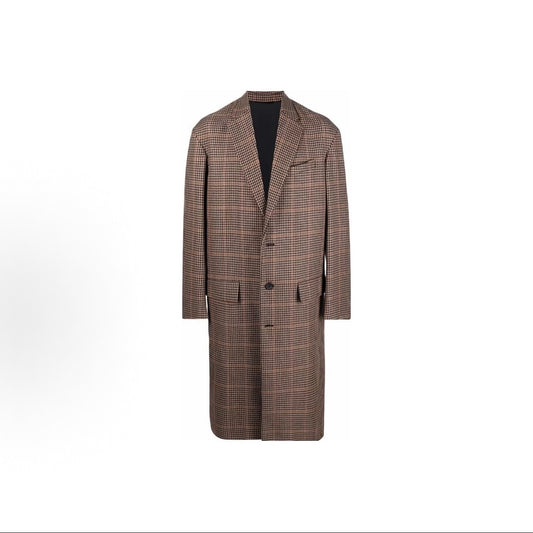 Balenciaga Plaid Long Coat for Men and Women