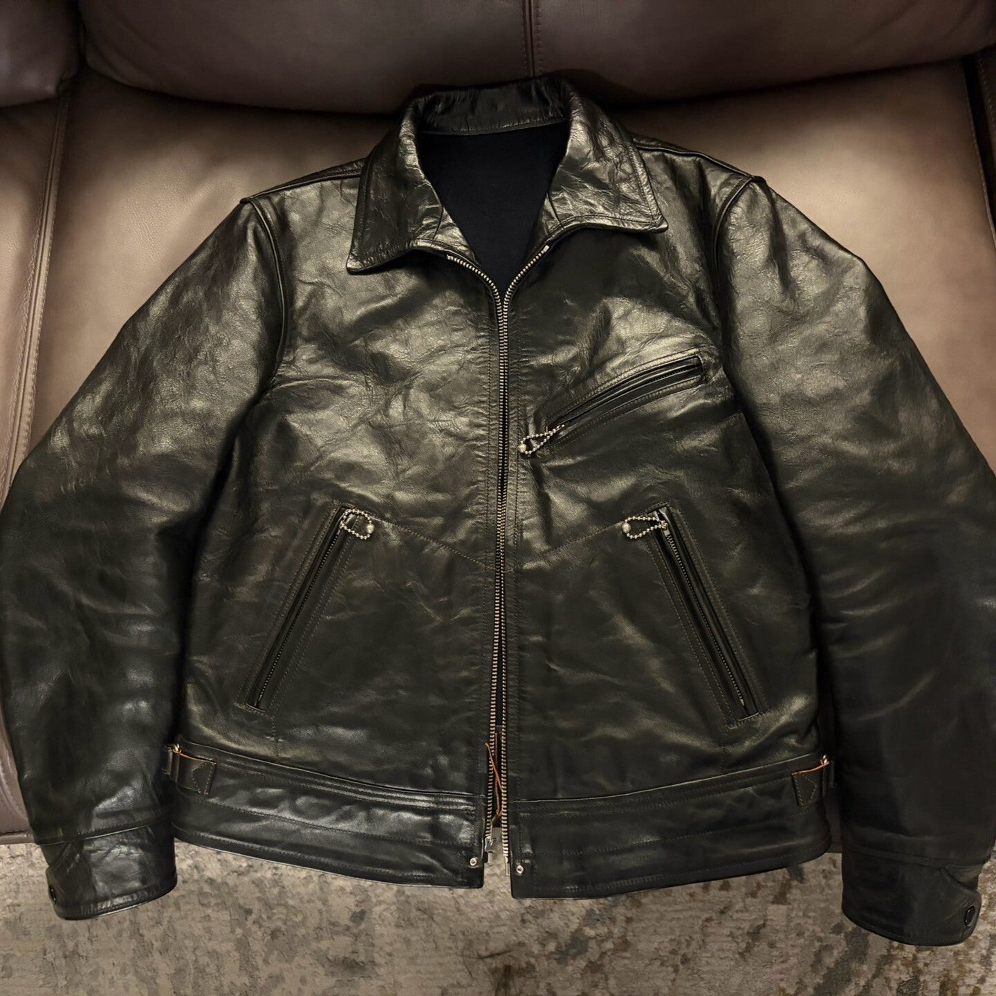 Freewheelers Mulholland Leather Jacket Size 40