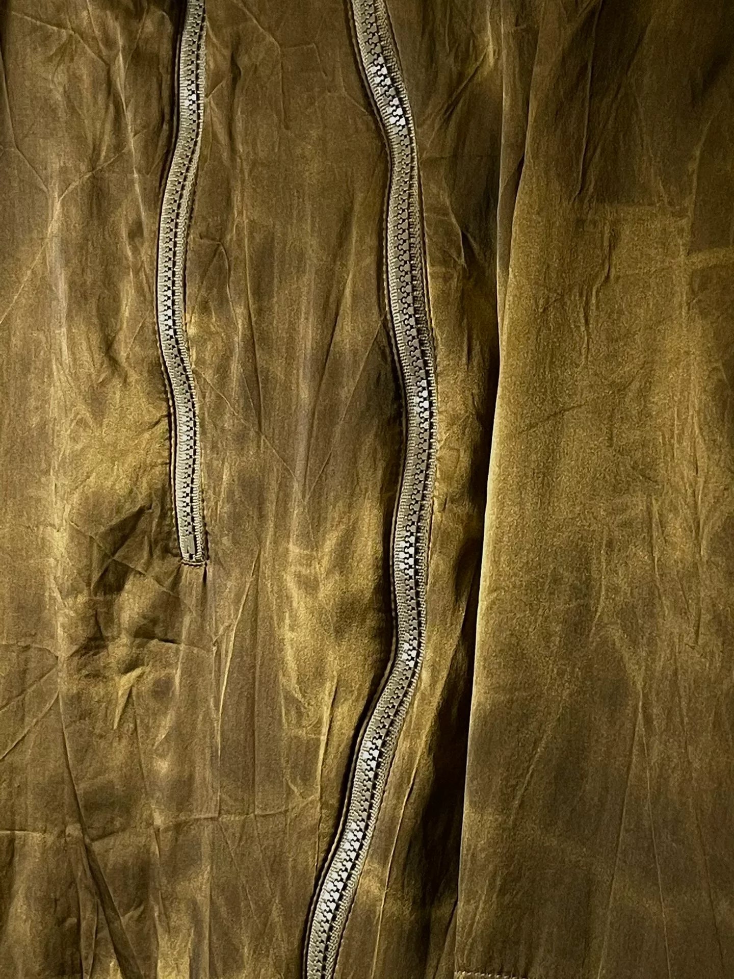 90s Gold Ripple Short Jacket by Dirk Bikkembergs