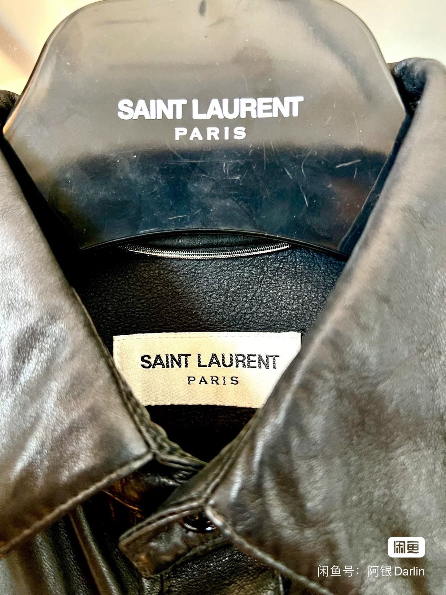 saint laurent lambskin leather shirt jacket