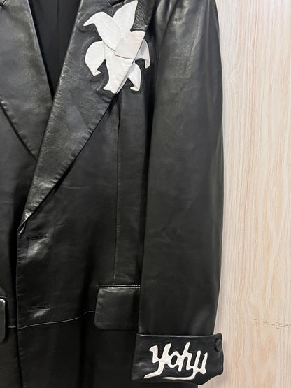 Yohji Yamamoto Black Blazer with Floral Design
