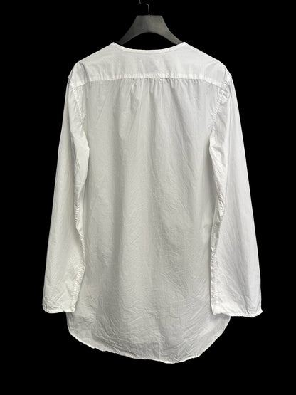 bergfabel collarless paper cotton shirt