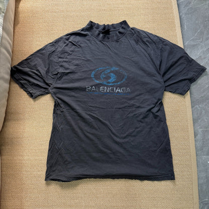 Balenciaga Black Washed Short Sleeve Tee