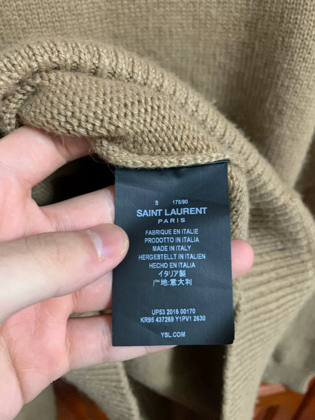 Saint Laurent Beige Turtleneck Sweater