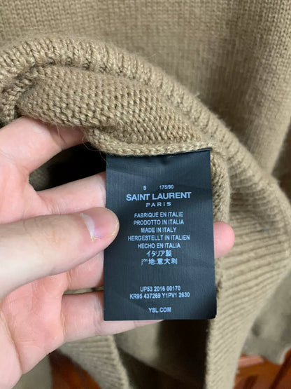 Saint Laurent Beige Turtleneck Sweater