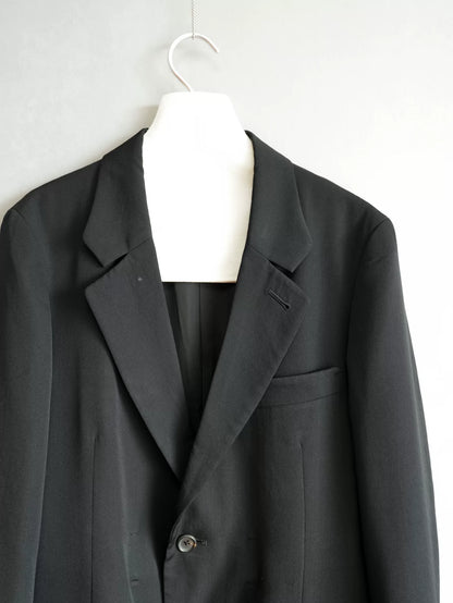 black Yohji Yamamoto tie jacket