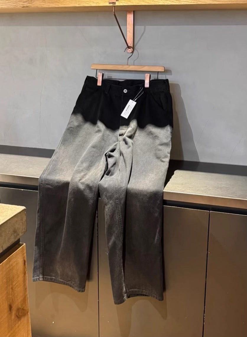 A.PRESSE Vintage Black Denim Work Pants