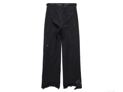 balenciaga black graffiti baggy trousers