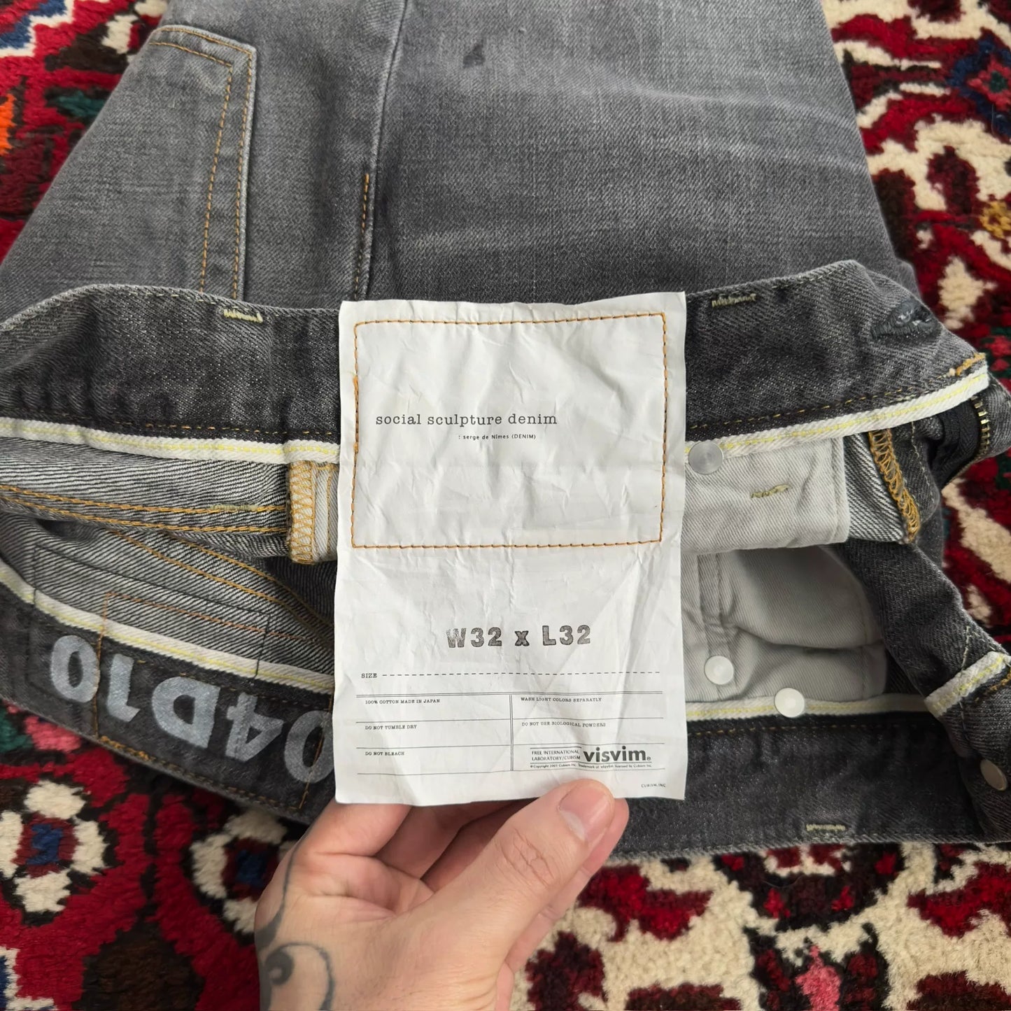 Black Denim Jeans from Visvim and Levis