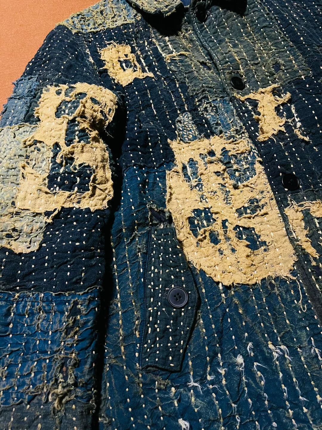 boro kofu custom patchwork denim coat