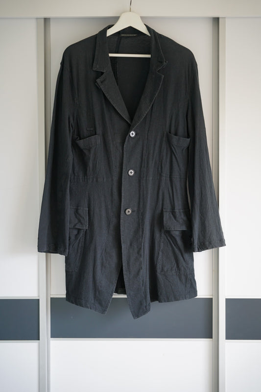 yohji yamamoto multi-panel trench coat