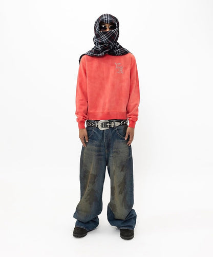 Beams FUTURE ARCHIVE Mud-Dyed Baggy Jeans