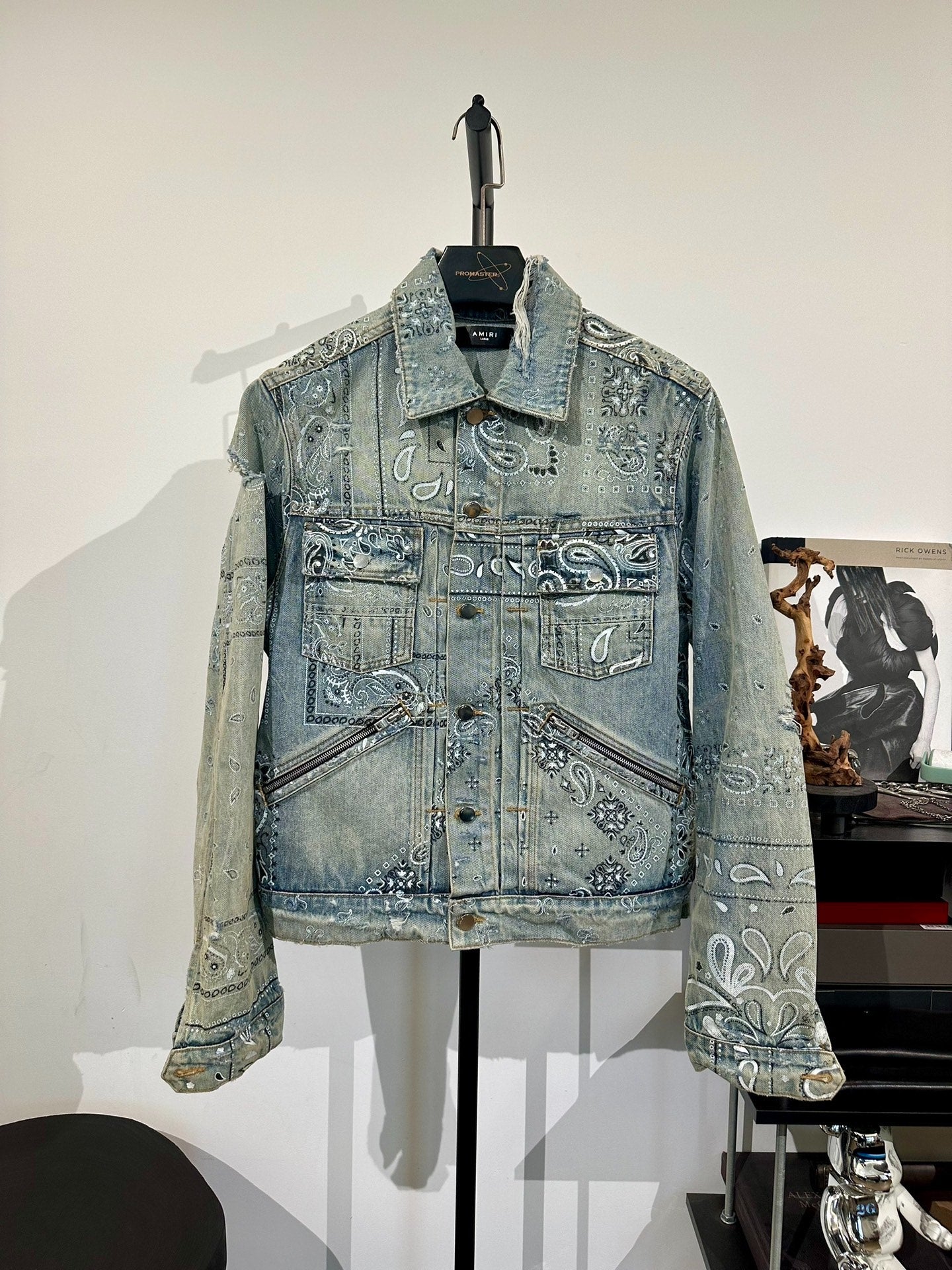 Amiri Washed Distressed Denim Jacket