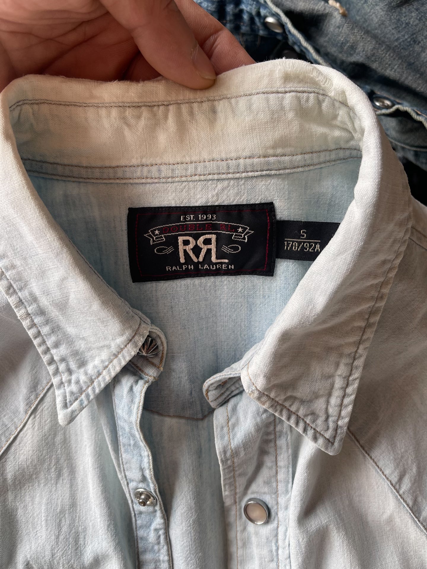 RRL Washed Blue Shirt