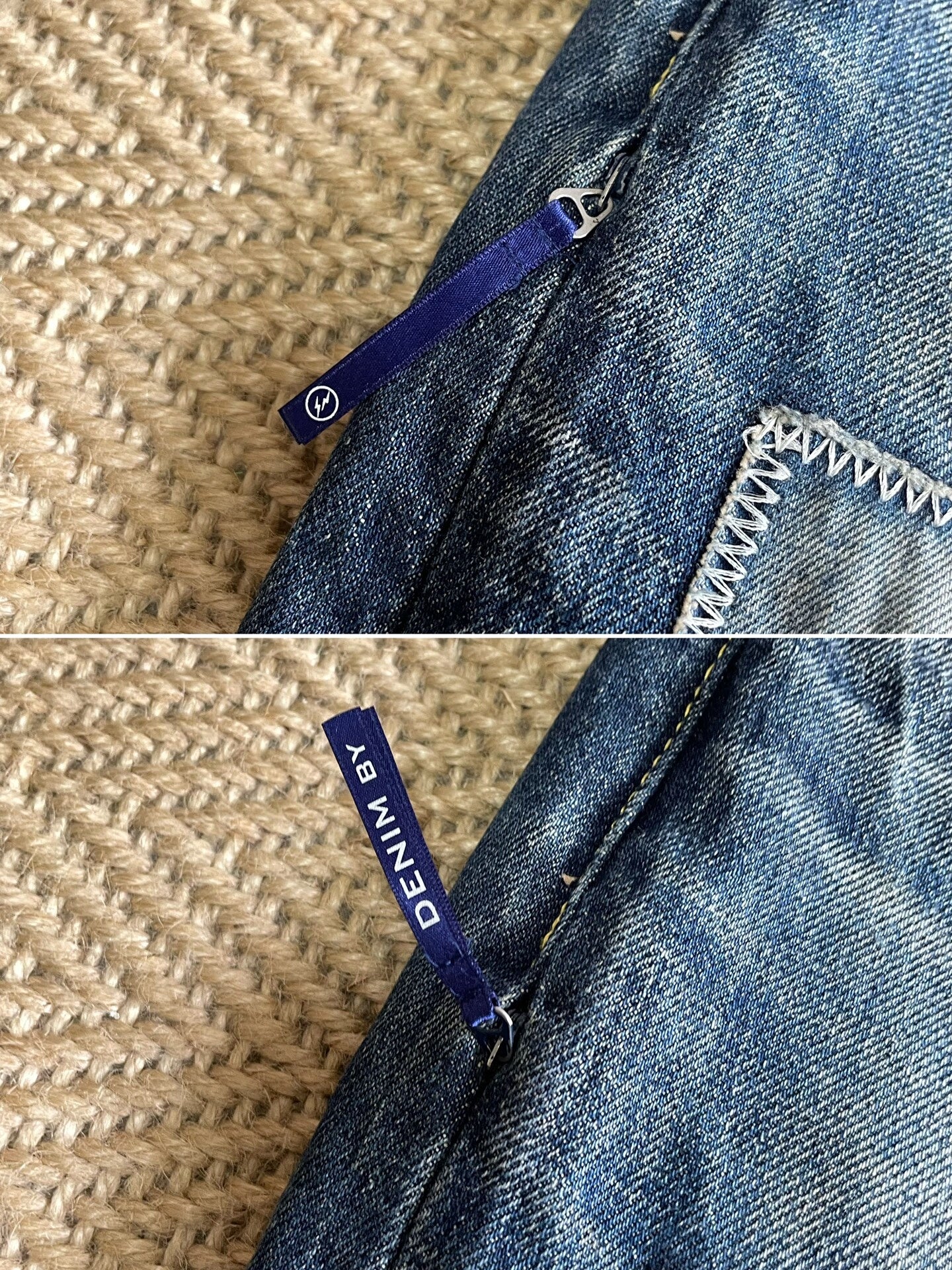 denim by vanquish fragment distressed denim pants