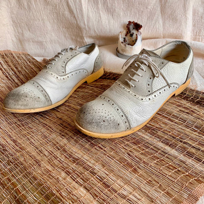 Comme des Garcons 90s Distressed Suede Leather Shoes