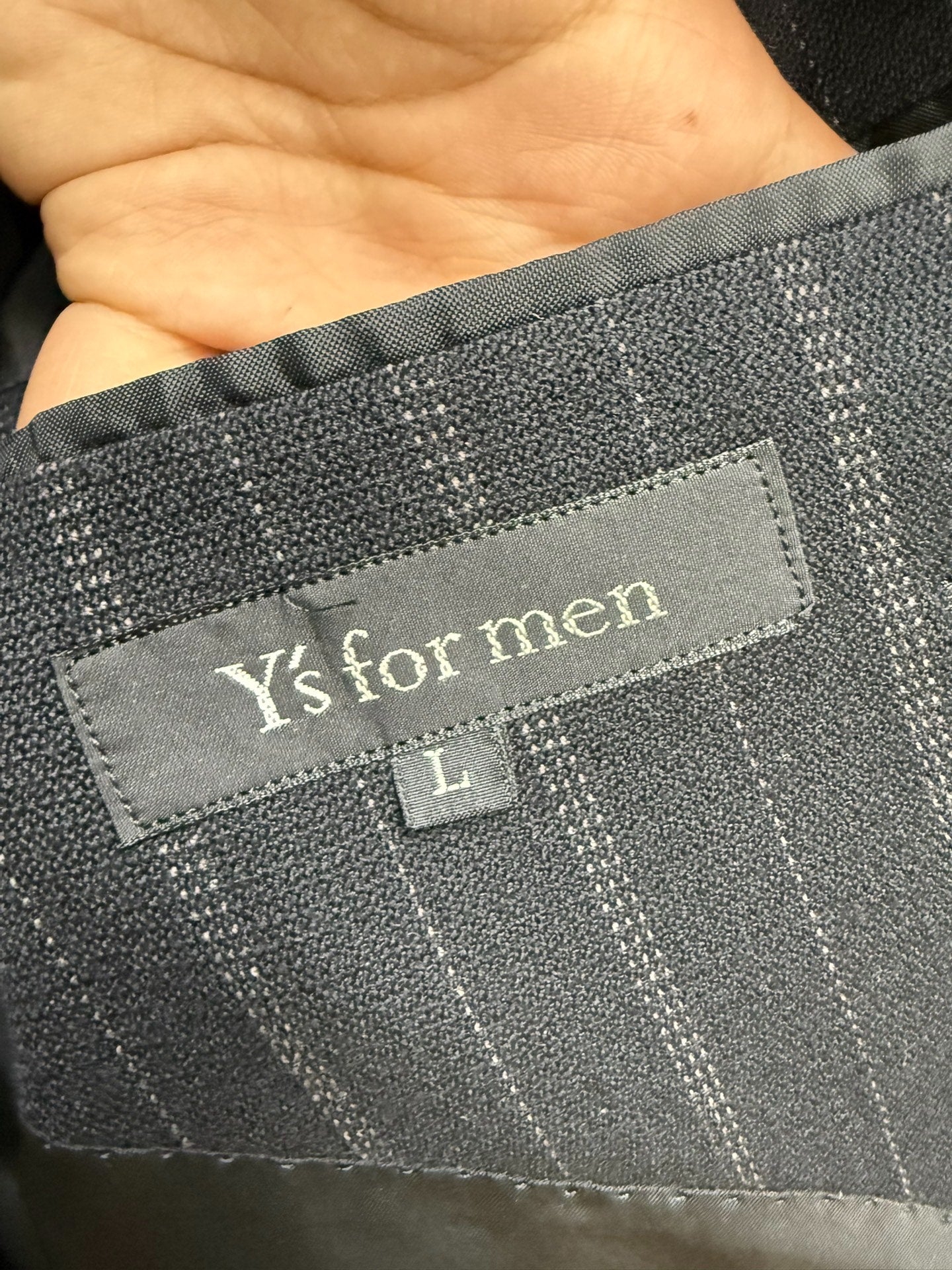 Yohji Yamamoto Y's Men's Thick Wool Striped Loose Suit