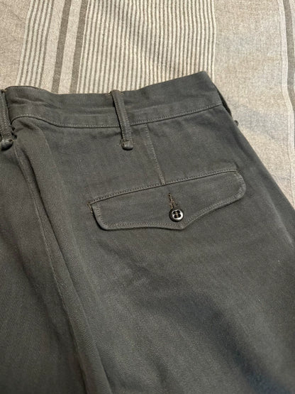 vintage black gray military officer pants
