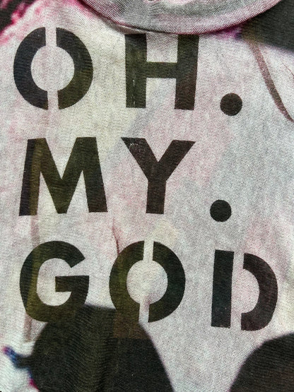 graphic crop tank top with slogan