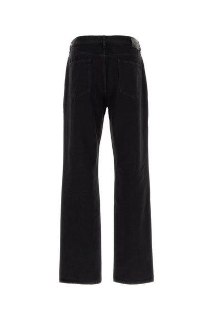 SAINT LAURENT Black Wide-Leg Jeans