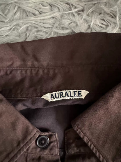 Auralee Brown Short-Sleeve Shirt