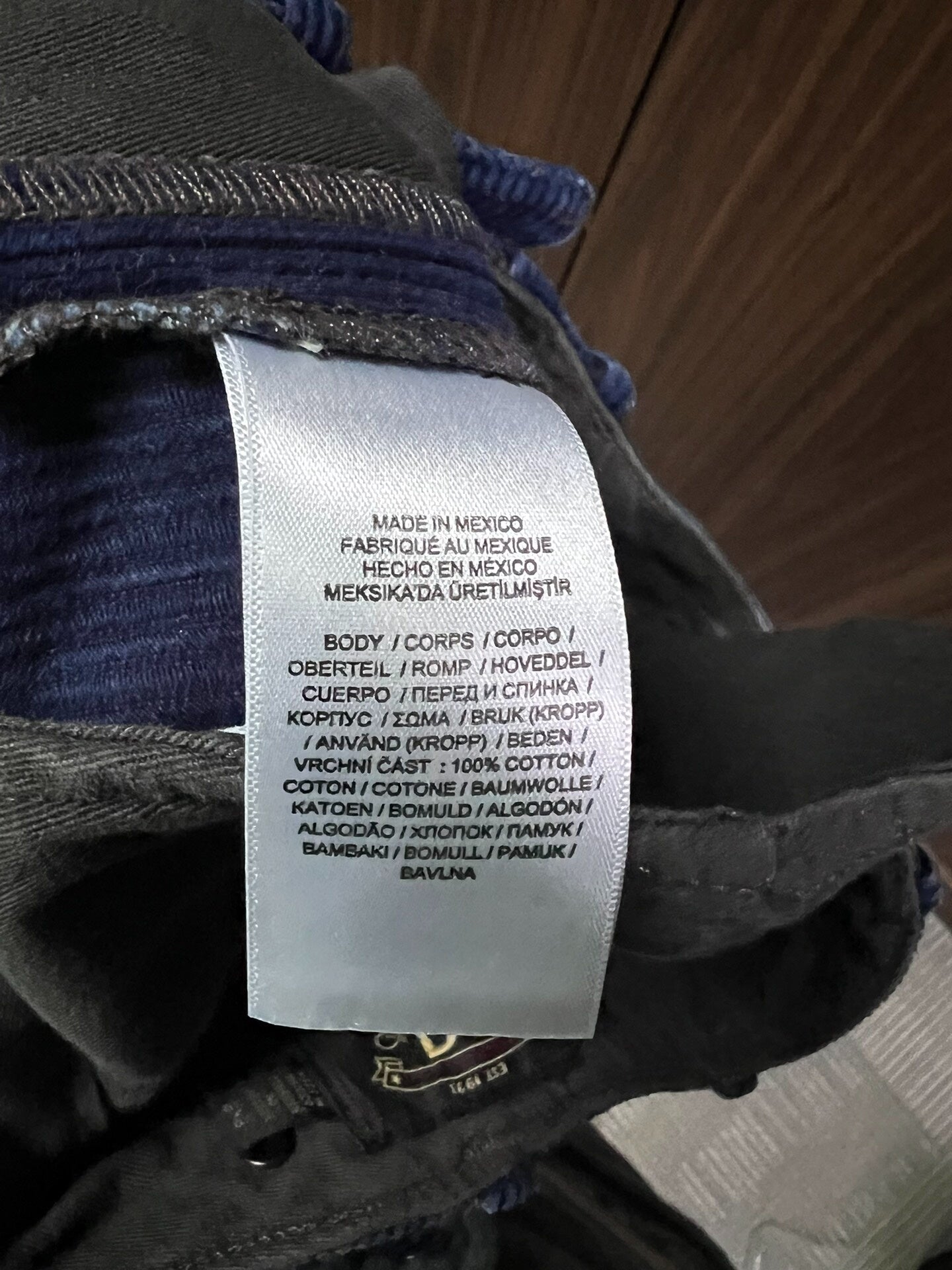 RRL Blue Dyed Corduroy Pants with Patches