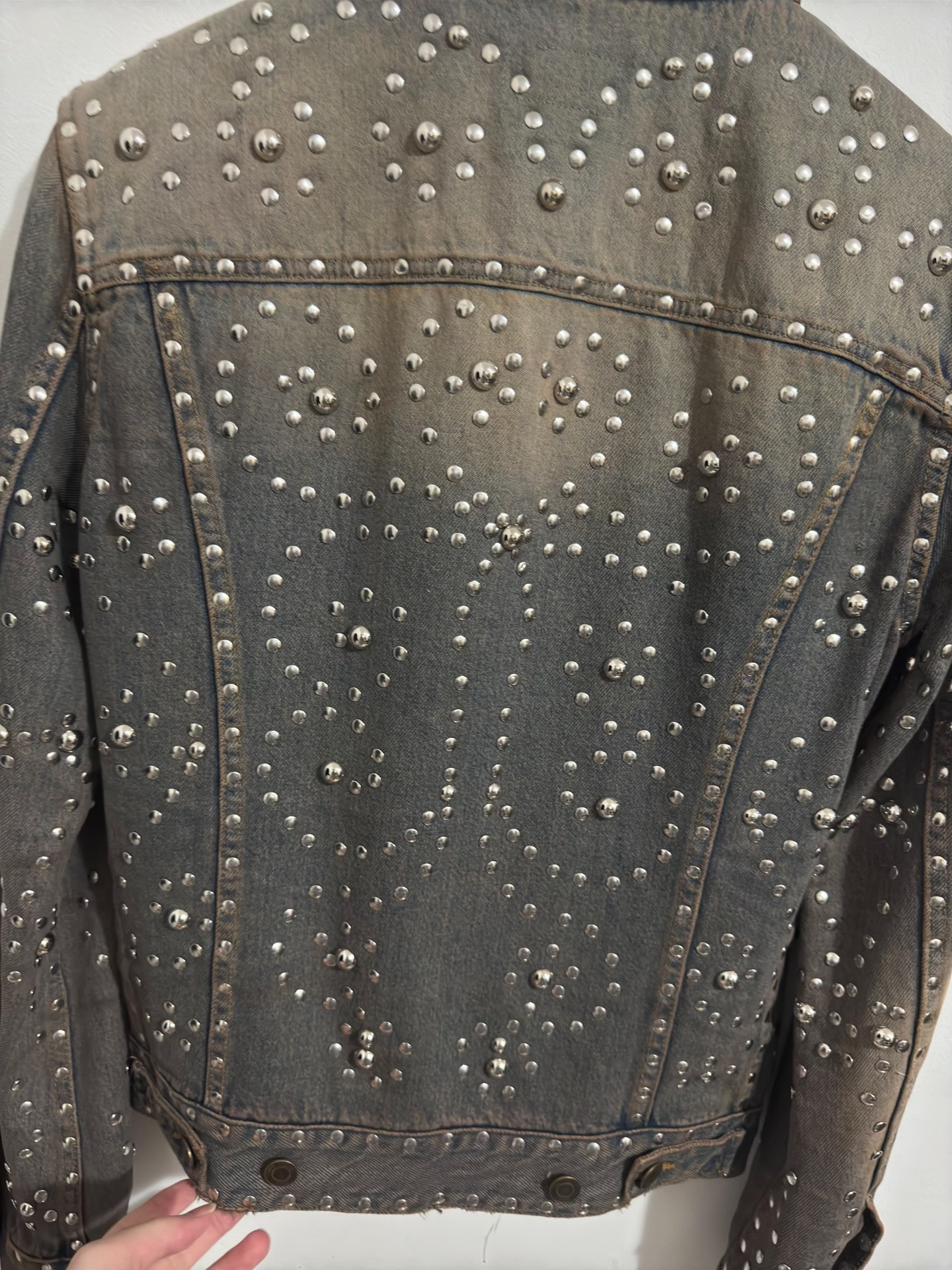 Saint Laurent Denim Jacket with Studs