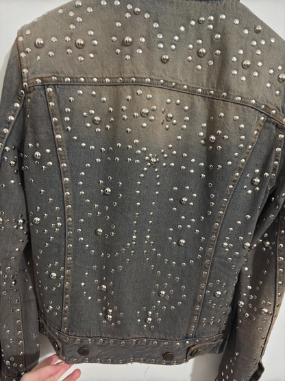 Saint Laurent Denim Jacket with Studs