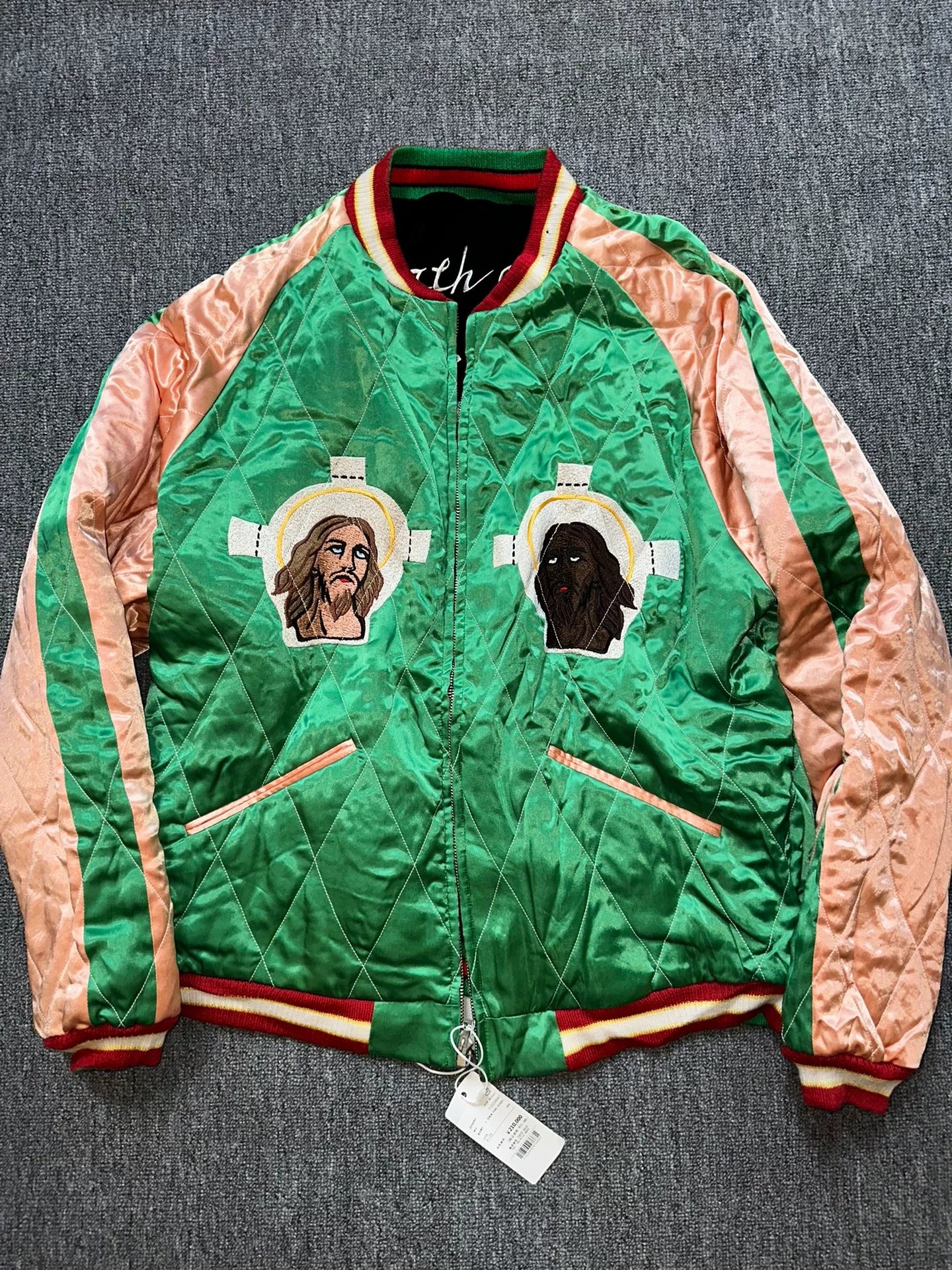saint michael velvet and satin reversible jacket