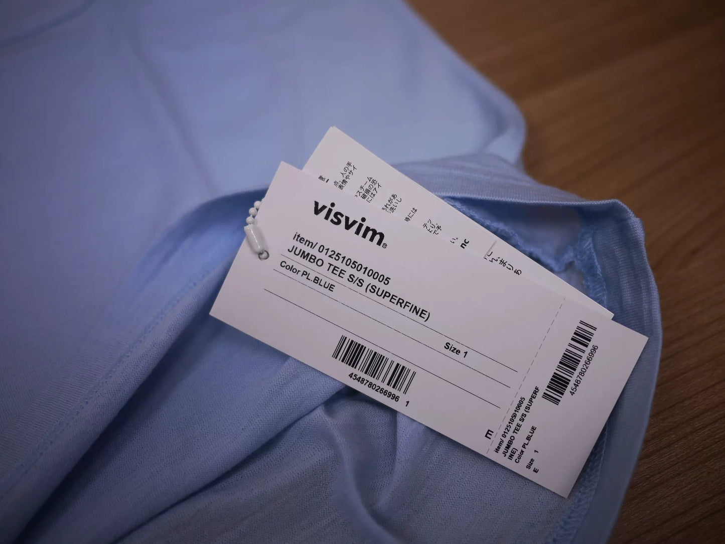 25SS Visvim JUMBO TEE in PL.BLUE