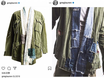 Greg Lauren Military-Inspired Patchwork Jacket