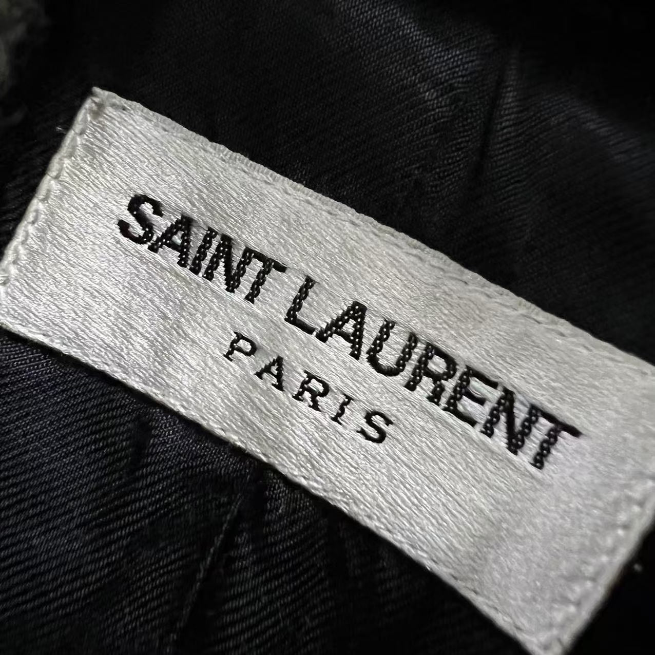 SAINT LAURENT Olive Green Baseball Jacket