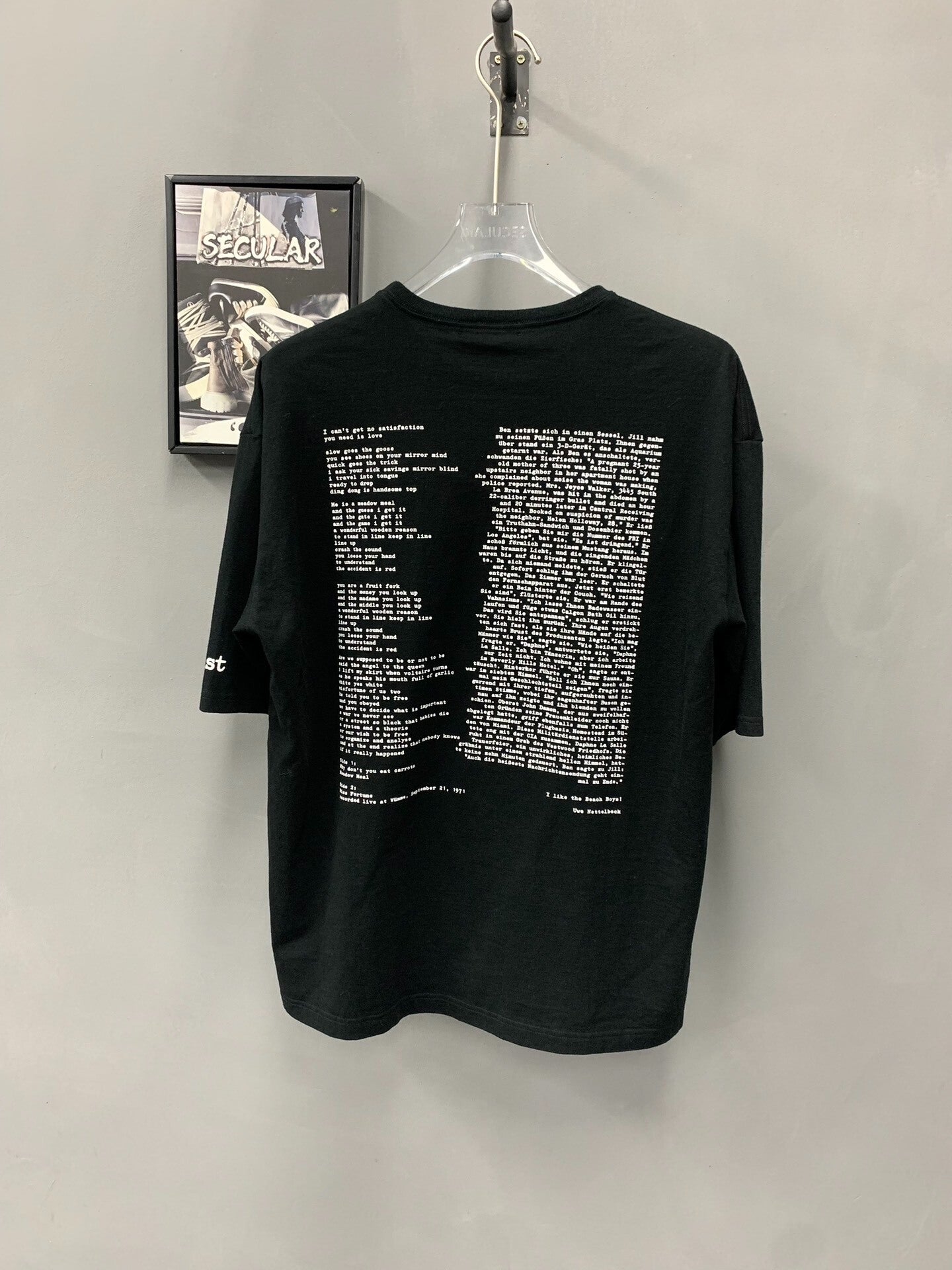 Undercover Black Short Sleeve Tee with Design