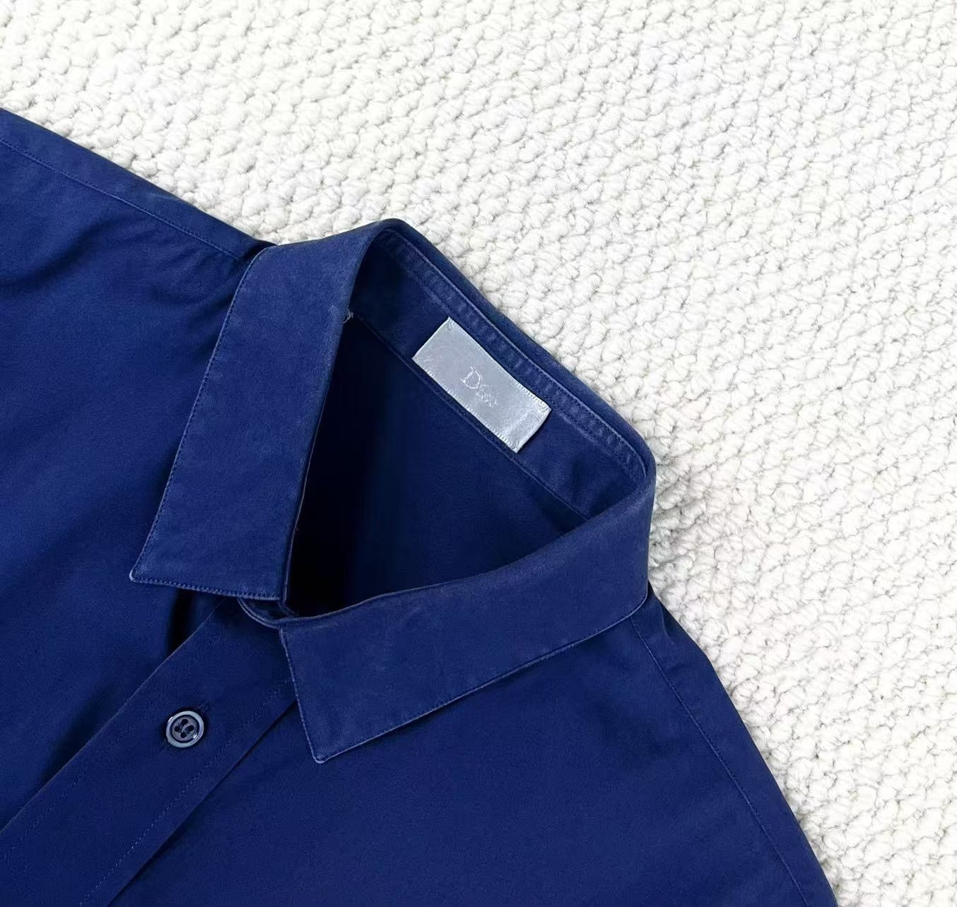 Dior Deep Blue Embroidered CD Shirt Jacket