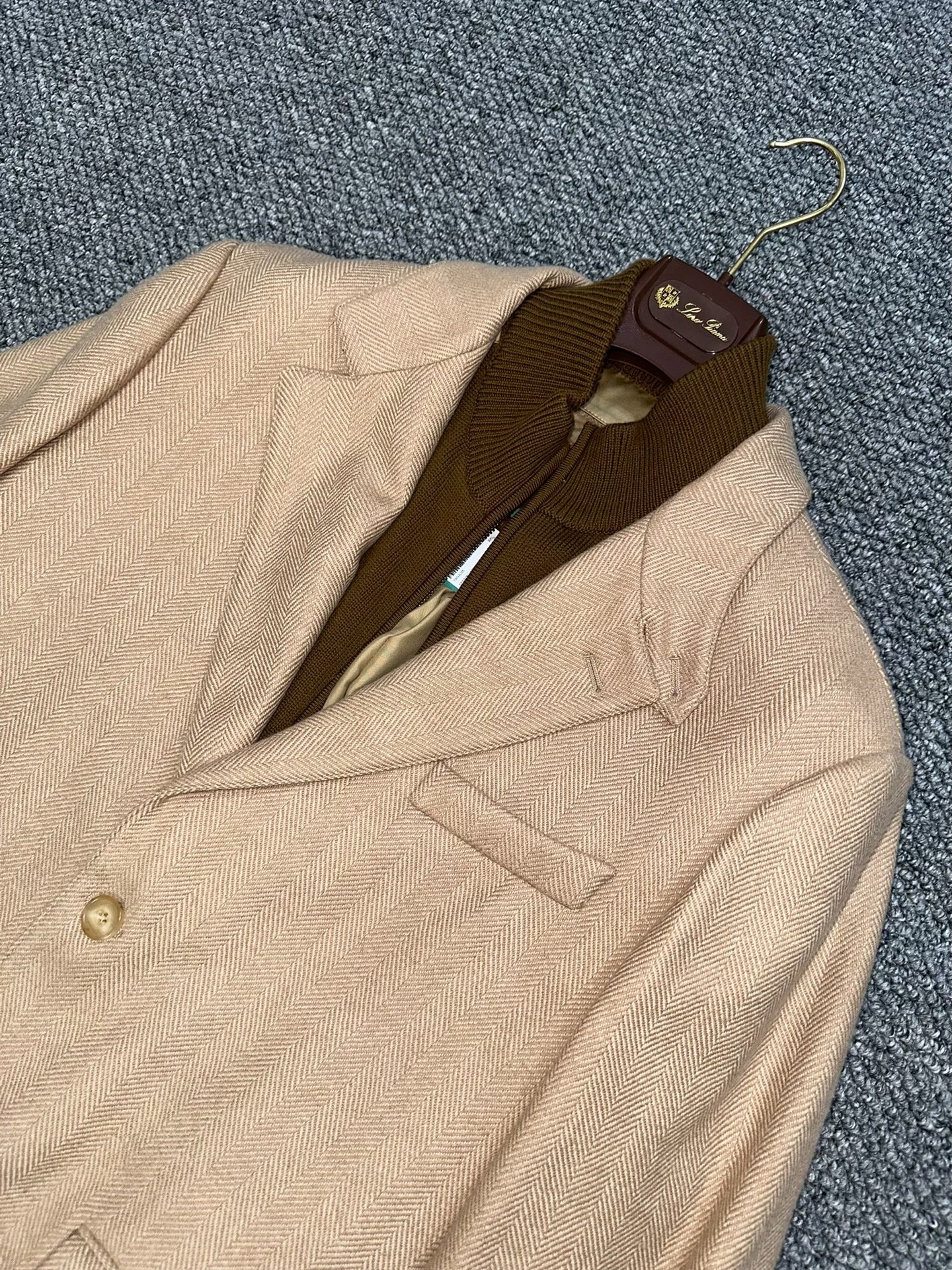 Loro Piana Baby Camel Blazer W/ Detachable Sweater