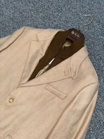 Loro Piana Baby Camel Blazer W/ Detachable Sweater